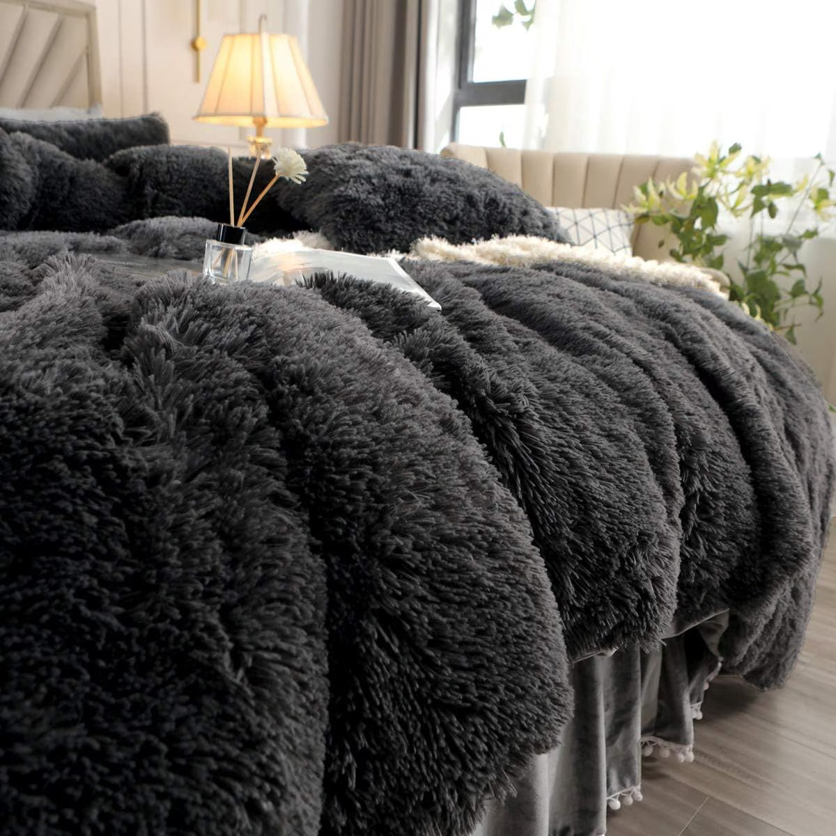 Lenjerie de pat moale și confortabilă Snuggbed - Negru (180x200 cm)