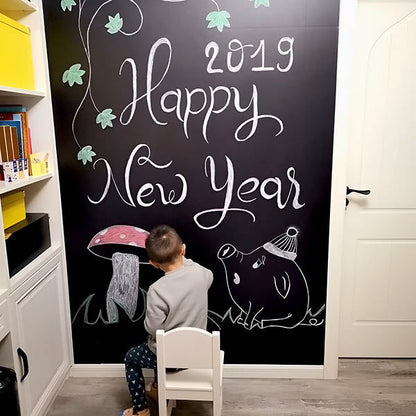 Tablă neagră autocolant de perete - > 45 x 200 cm