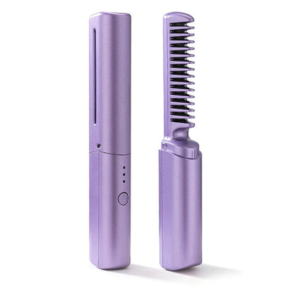 Placa reincarcabila de indreptat parul 2 in 1 cu pieptene | MINIGALM