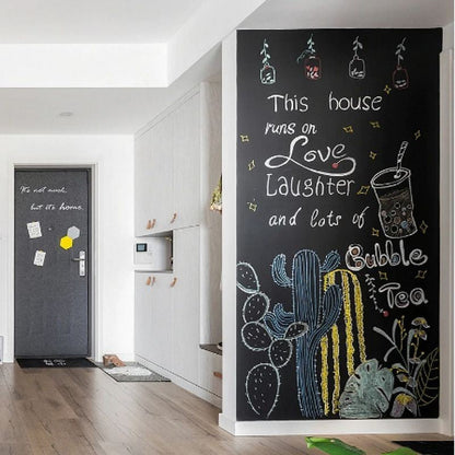 Tablă neagră autocolant de perete - > 45 x 200 cm